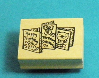 Birthday Cards Rubber Stamp