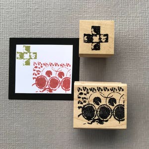 Grunge Pattern Mark Making Rubber Stamp Set