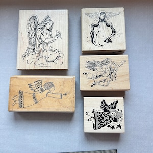 Pick Your Vintage Angel Rubber Stamp