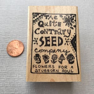 Seed Package Rubber Stamp