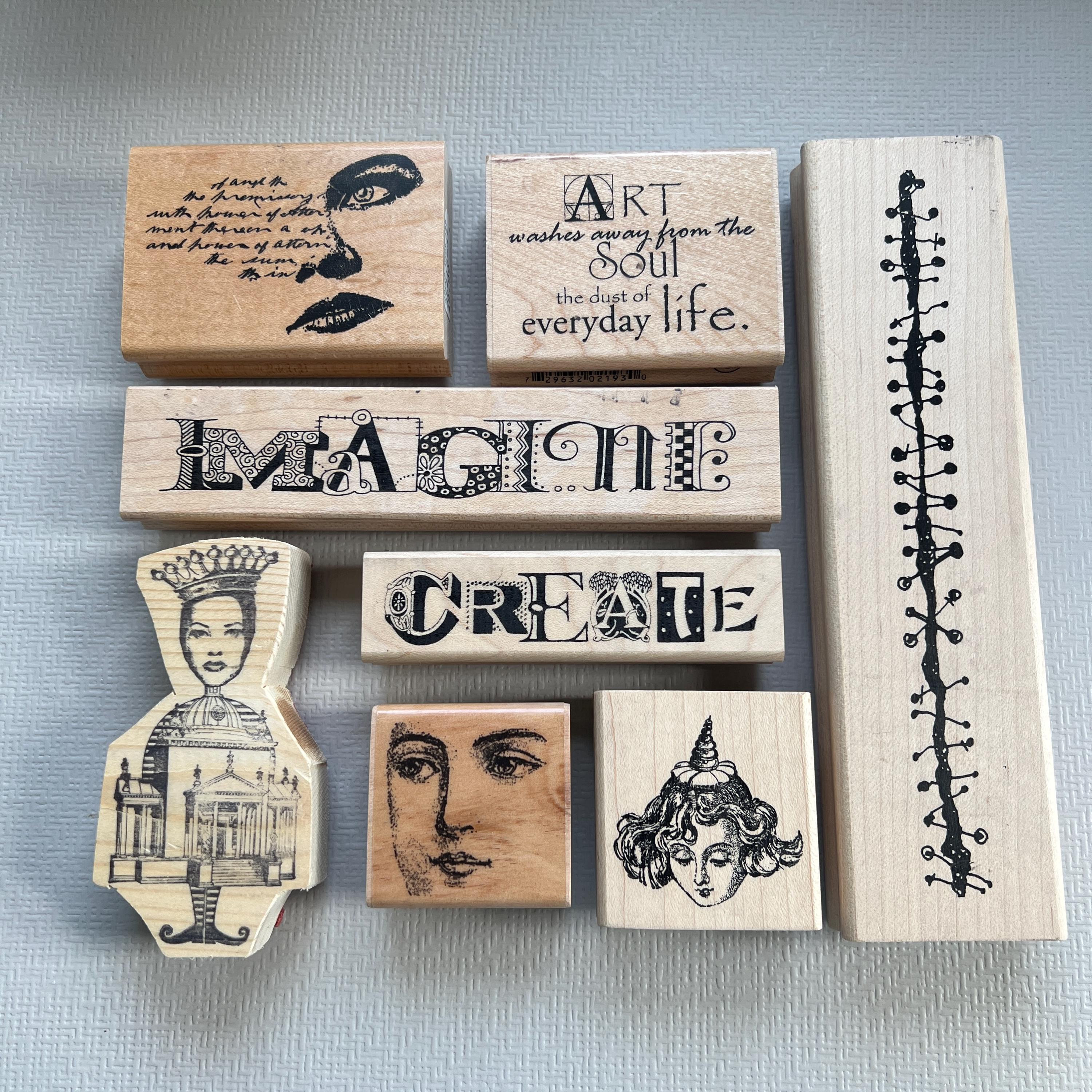 Vintage Word Rubber Stamps - Etsy
