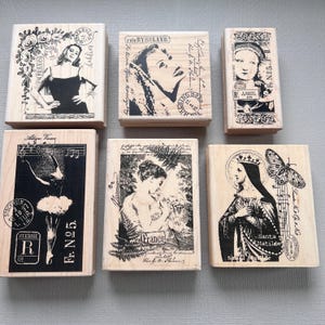 Vintage Rubber Stamp Lady Collage Stamps from Stampington and Company