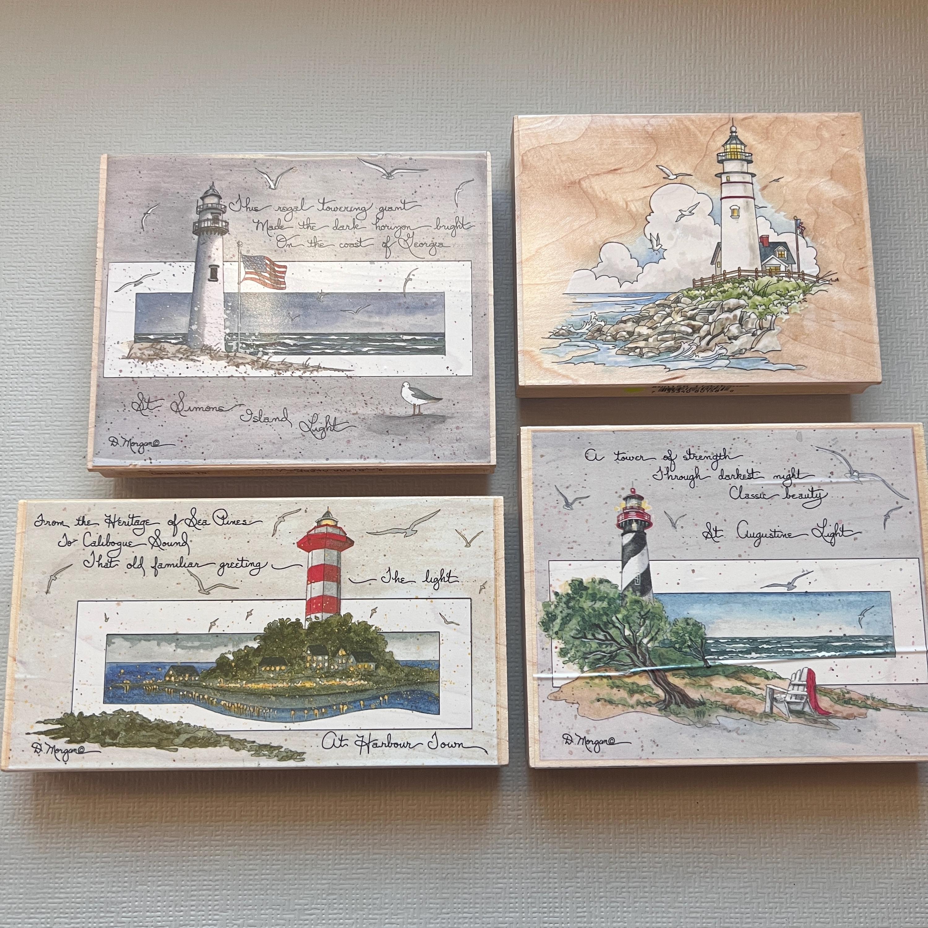 Lighthouse Rubber Stamps Retired Vintage from Stamps Happen
