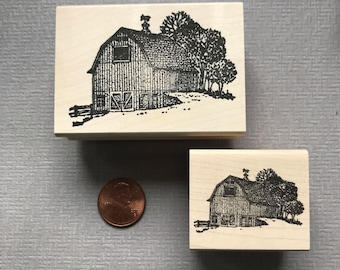 Large or Small Barn Rubber Stamp