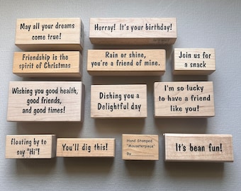 House Mouse Sayings Rubber Stamps from Stampa Rosa