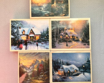 Vintage Rare Thomas Kinkade Rubber Stamp Series