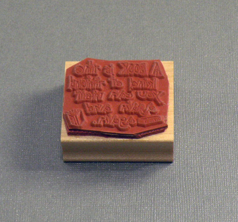 Book Lover Saying Rubber Stamp image 3