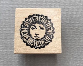 Flower Lady Rubber Stamp