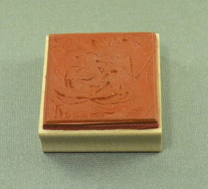 Rubber Stamp Flower Block