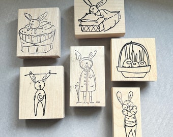 Rubber Stamp Pick Your Rabbit or Bunny Characters from Stampotique