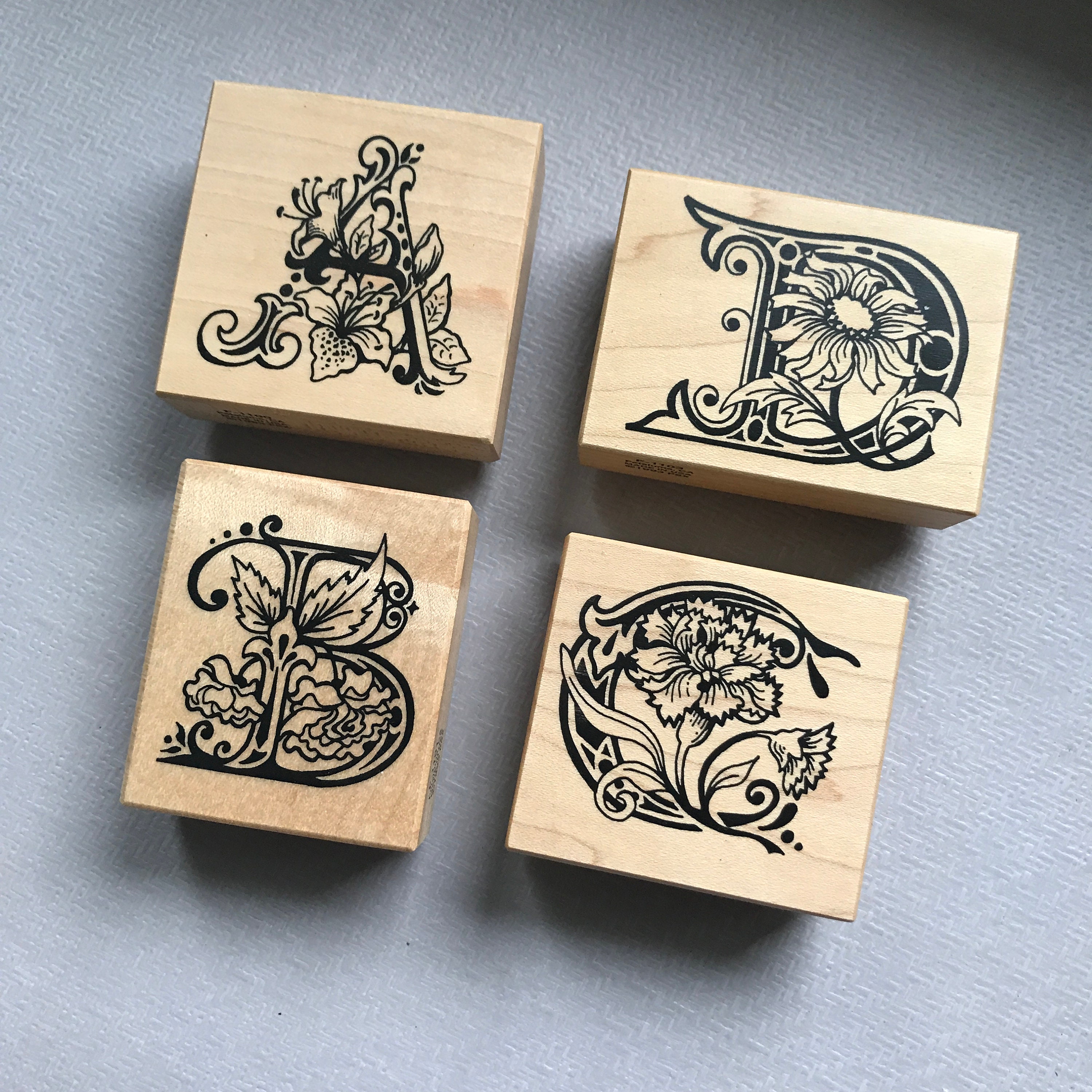 Initial Stamp With Arrow SSS17 Wood Stamp