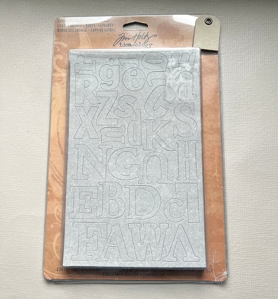 Craft Supply Tim Holtz Idea-ology Grungeboard 115 Letters