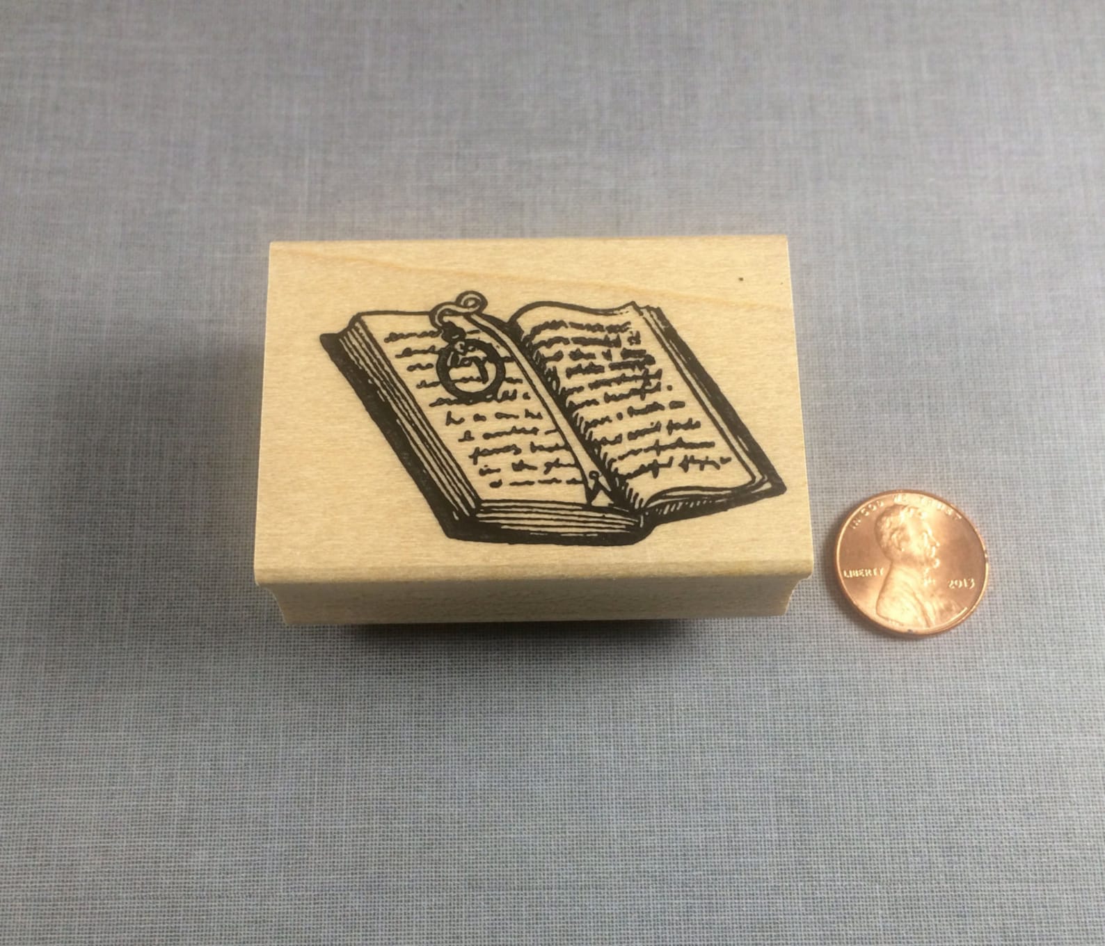 Open Journal Book Rubber Stamp Etsy