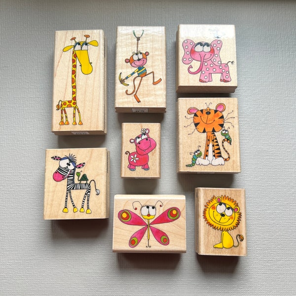Vintage Rubber Stamp Pick Your Cute Zoo Animals Stamp from Penny Black Stamps