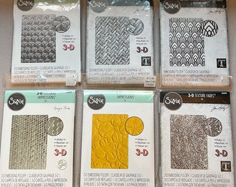 Pick Your Tim Holtz and Sizzix 3D Textured Impressions Embossing