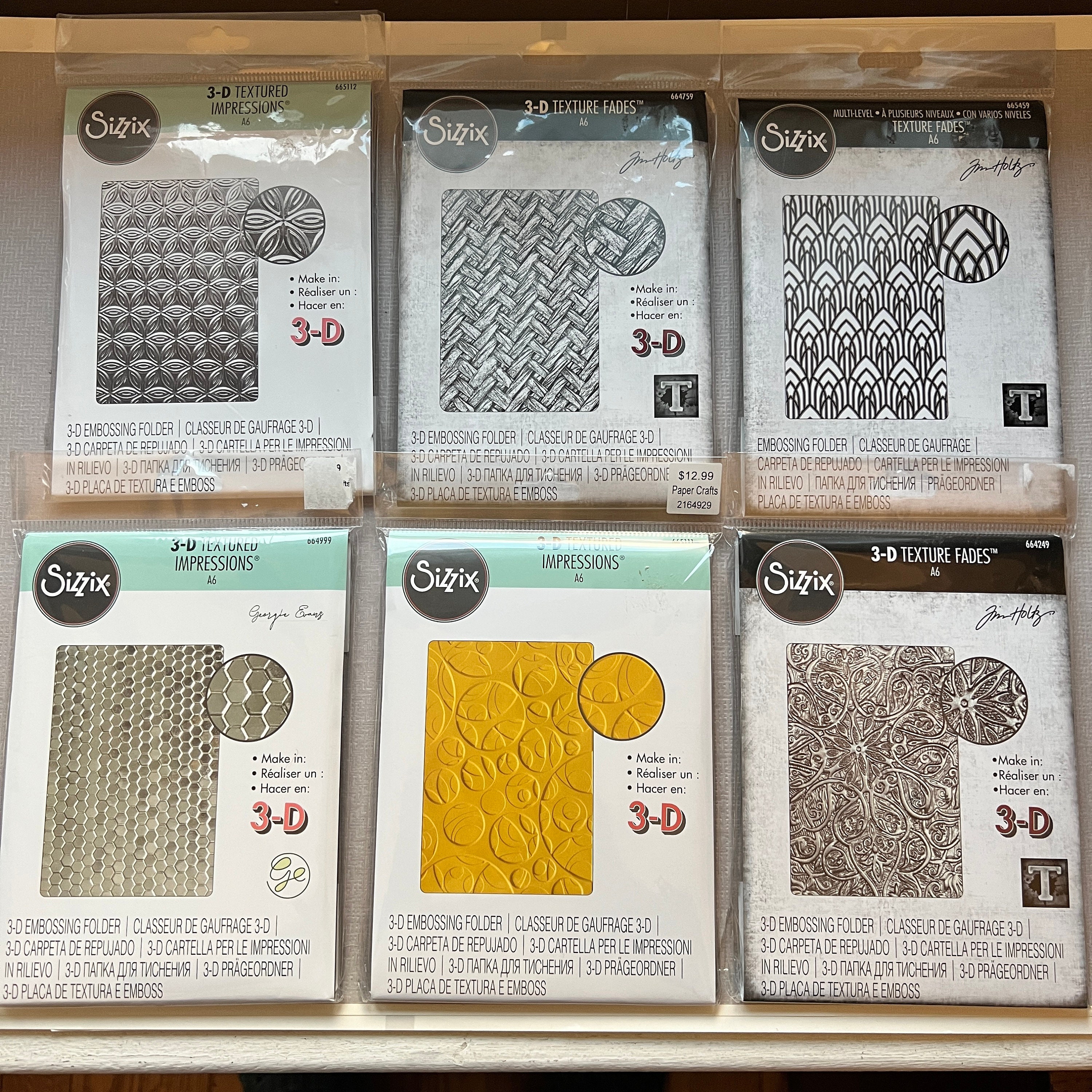 Pick Your Tim Holtz and Sizzix 3D Textured Impressions Embossing