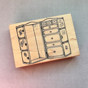 Vintage Rare Rubber Stamp Luggage Box Carmen's Veranda 1995