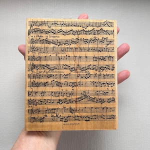 Rubber Stamp Vintage Large Sheet Music Background Pattern Stamp from Stampin Up