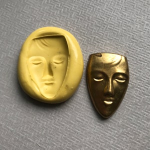 Silicone Theater Mask Mold for resin, clay, or fondant