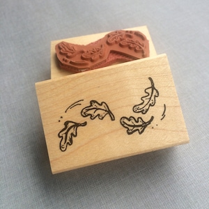 Oak Leaves Rubber Stamp