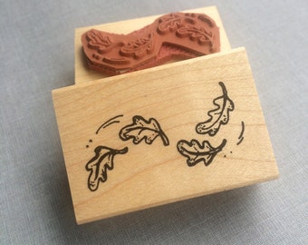 Oak Leaves Rubber Stamp