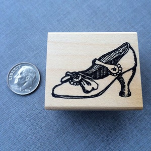 Victorian Shoe Rubber Stamp