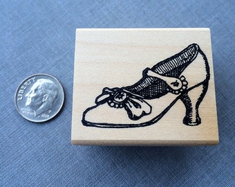 Victorian Shoe Rubber Stamp