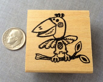 Wacky Toucan Bird Rubber Stamp