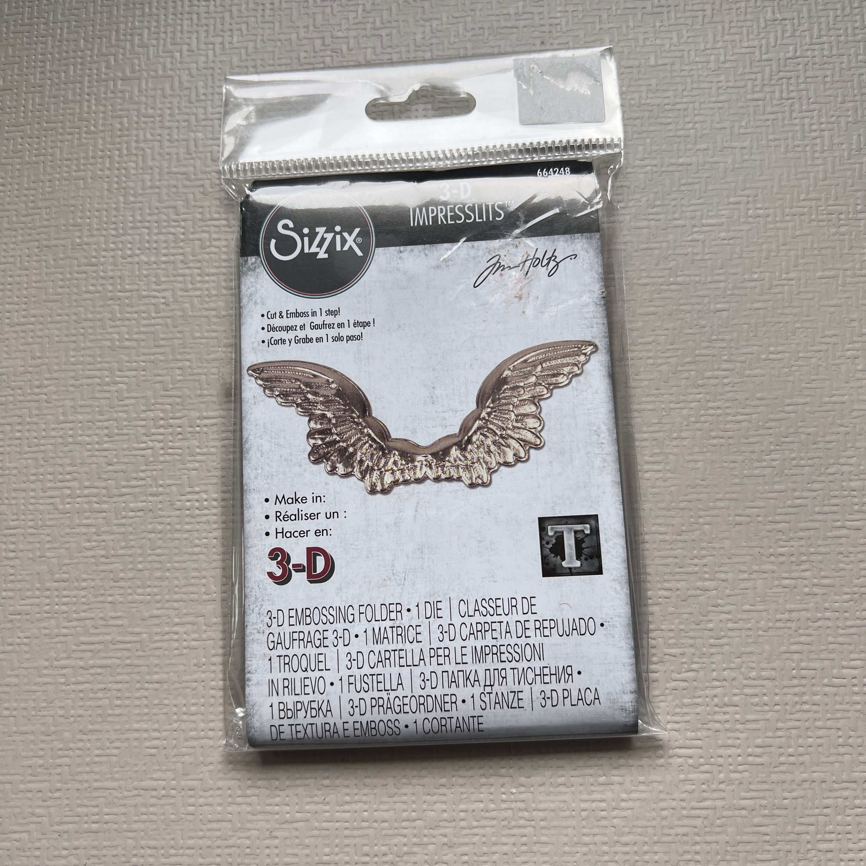 Craft Supply Tim Holtz Sizzix 3D Textured Wing Embossing Folder - Etsy