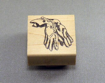 Victorian Gloves Rubber Stamp