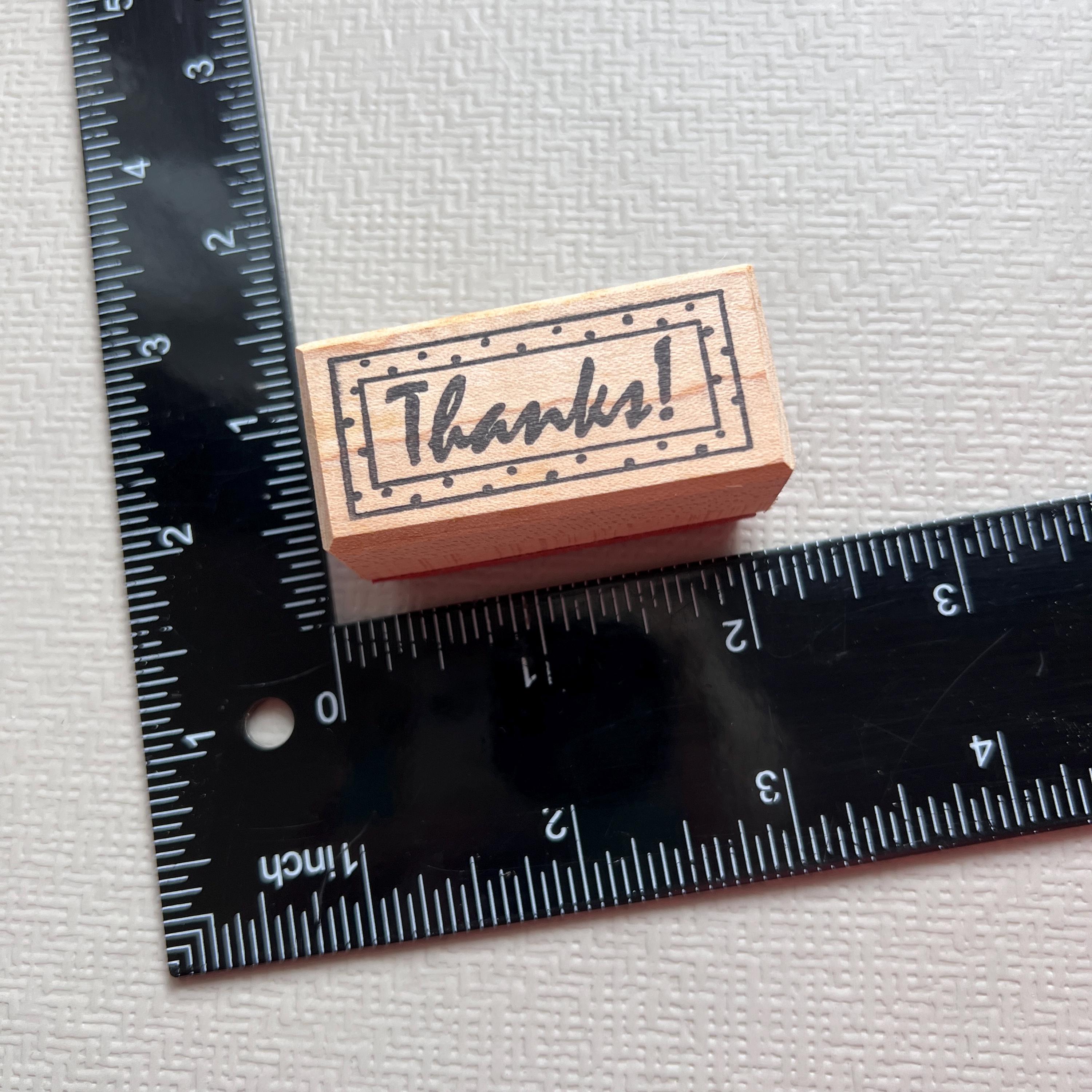 Rubber Stamps Thank You Wood Mounted Rubber Stamp - Etsy