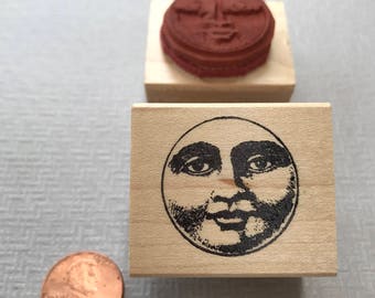 Mr. Moon Rubber Stamp