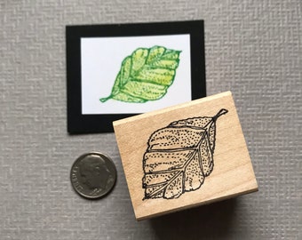 Single Leaf Rubber Stamp