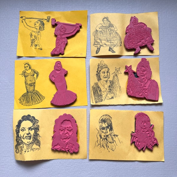 Funny Woman Unmounted Sticky Backed Foam Rubber Stamps