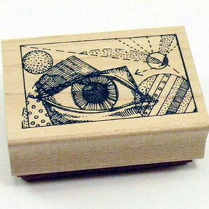 Rubber Stamp Eye Collage