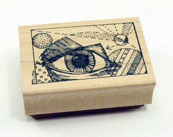 Rubber Stamp Eye Collage