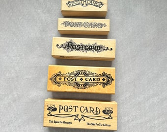 Pick Your Postcard Wood Mounted Rubber Stamp