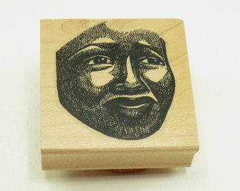 Rubber Stamp African Mask