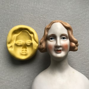 Silicone Victorian Doll Face Mold for resin, clay, or fondant