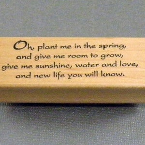 Rubber Stamp Oh, plant me...