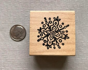 Rubber Stamp Single Snowflake