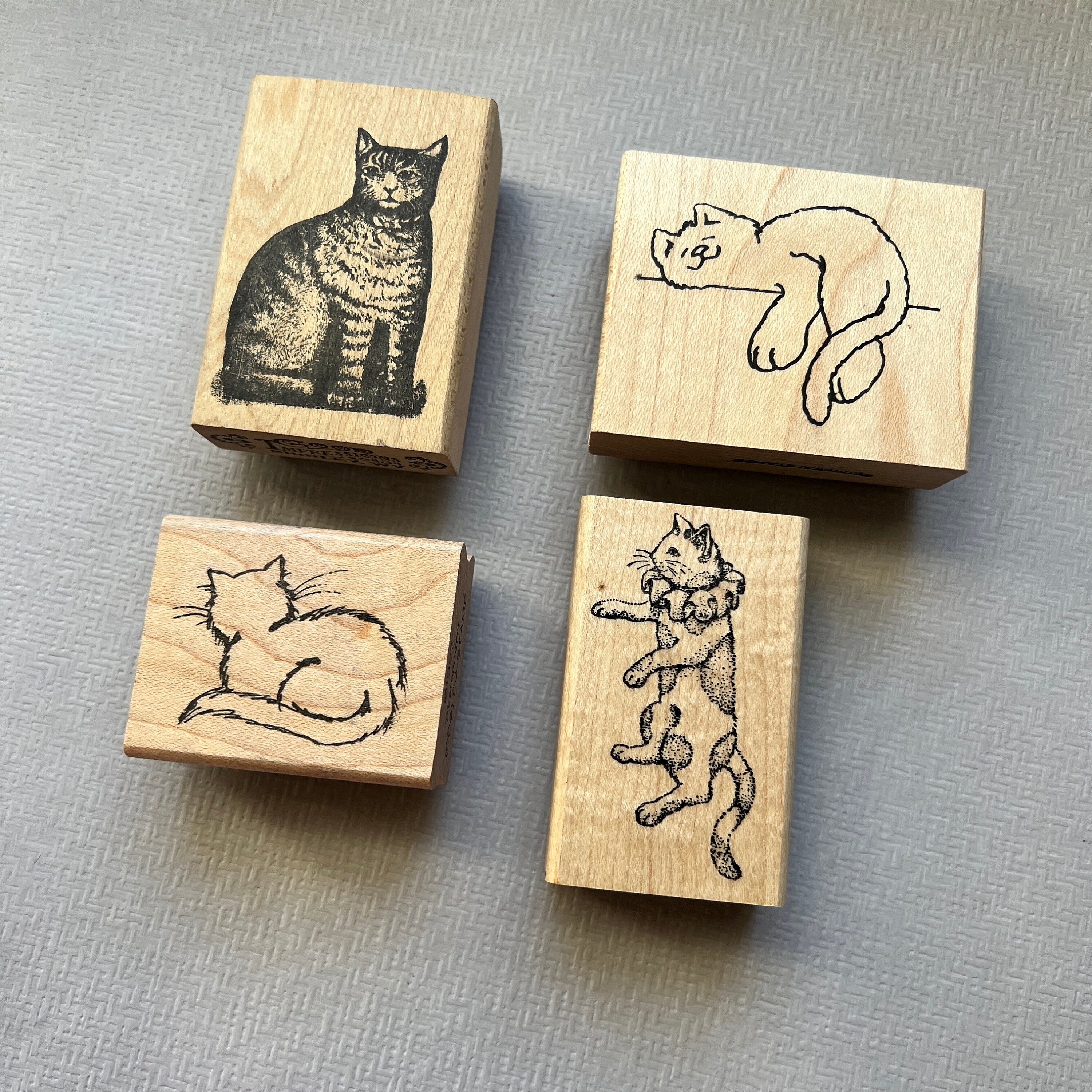 STAMPETTES - Wood Mounted Rubber Stamps - Animals & Objects