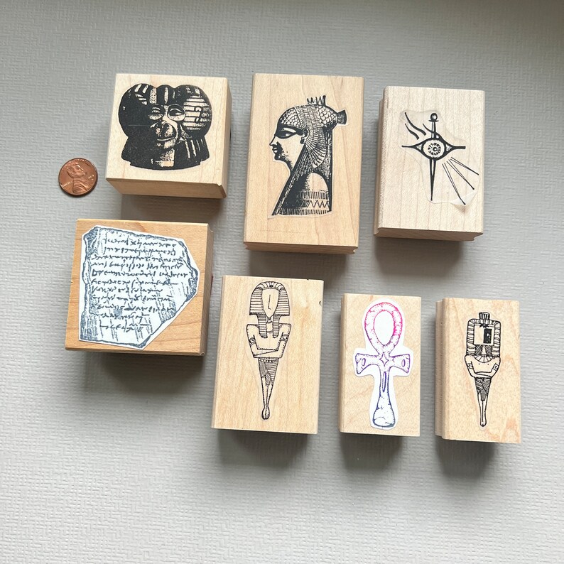 Vintage Pick Your Extremely Rare Teesha and Tracy Moore Zettiology Wood Mounted Rubber Stamps image 10