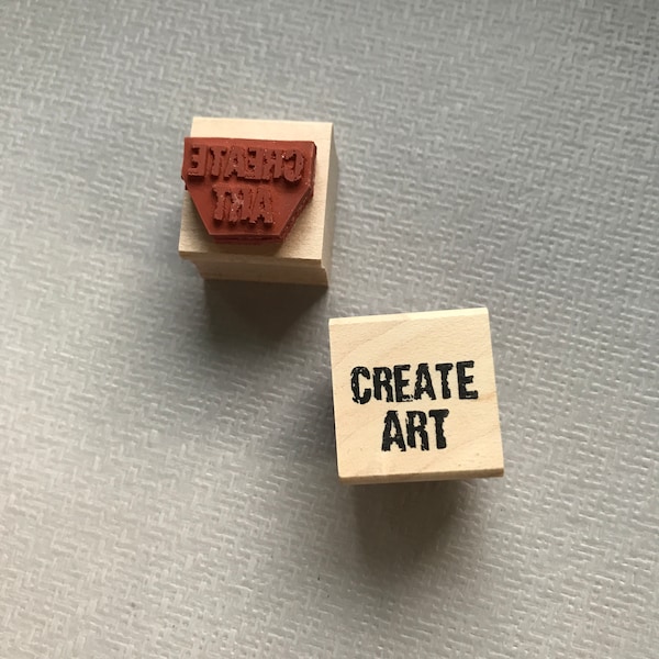 Create Art Rubber Stamp