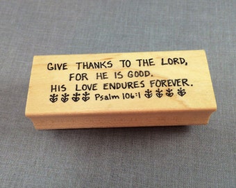 Give Thanks to the Lord Rubber Stamp