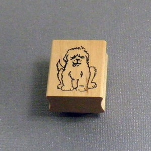 Rubber Stamp Sweet Dog Wood Mounted Stamp