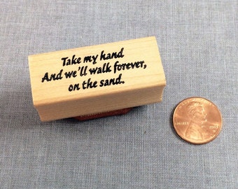 Take my hand Rubber Stamp