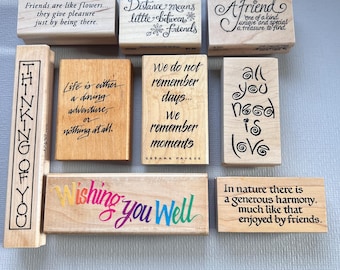 Stay Thirsty My Friend-sentiment-wood Mounted Rubber Stamp (#33-32
