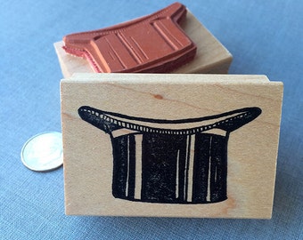 Top Hat Rubber Stamp