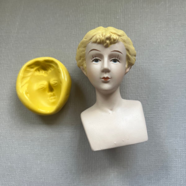 Silicone Victorian Doll Face Mold for resin, clay, or fondant